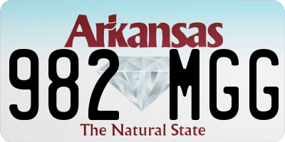 AR license plate 982MGG