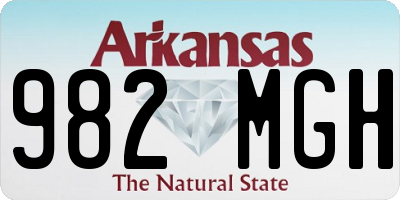 AR license plate 982MGH