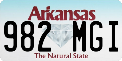 AR license plate 982MGI