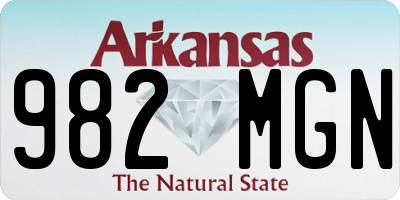 AR license plate 982MGN