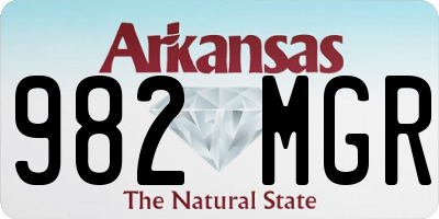 AR license plate 982MGR