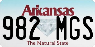 AR license plate 982MGS
