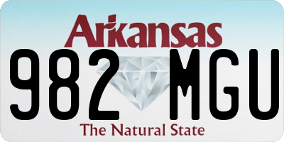 AR license plate 982MGU