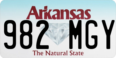 AR license plate 982MGY