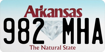 AR license plate 982MHA