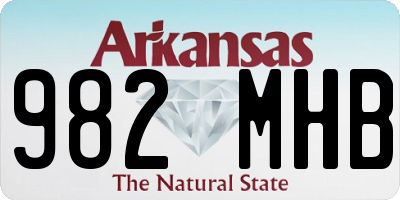 AR license plate 982MHB