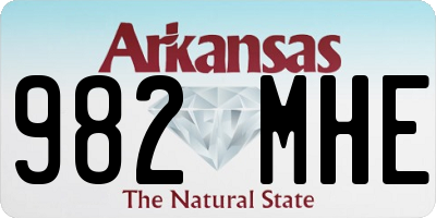AR license plate 982MHE