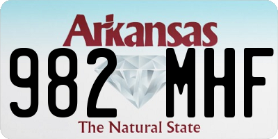 AR license plate 982MHF