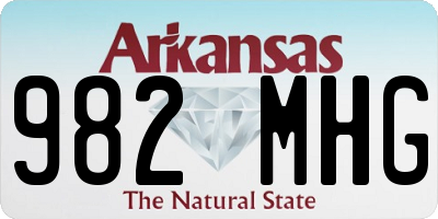 AR license plate 982MHG