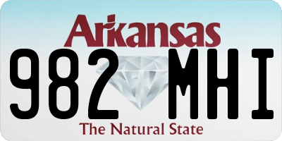 AR license plate 982MHI