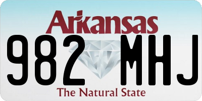 AR license plate 982MHJ