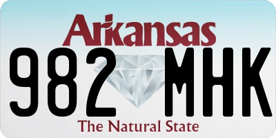 AR license plate 982MHK
