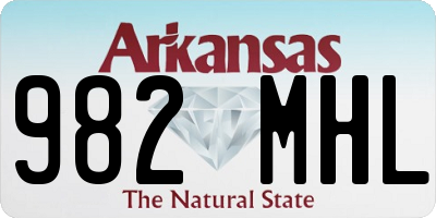 AR license plate 982MHL