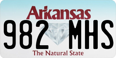 AR license plate 982MHS