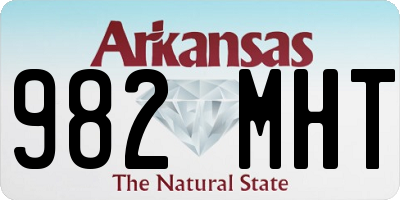 AR license plate 982MHT
