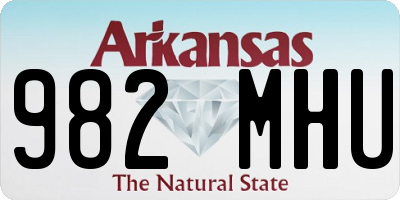 AR license plate 982MHU