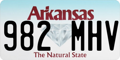 AR license plate 982MHV