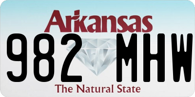 AR license plate 982MHW