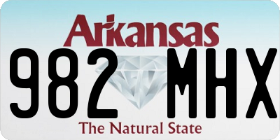 AR license plate 982MHX
