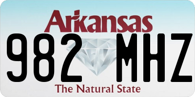 AR license plate 982MHZ