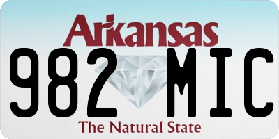 AR license plate 982MIC