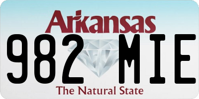 AR license plate 982MIE