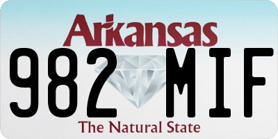 AR license plate 982MIF