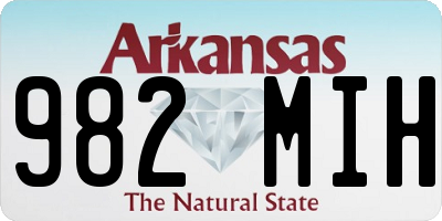 AR license plate 982MIH