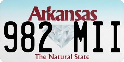 AR license plate 982MII