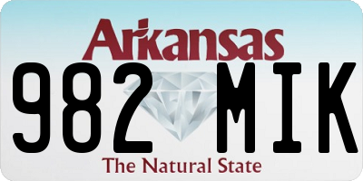 AR license plate 982MIK