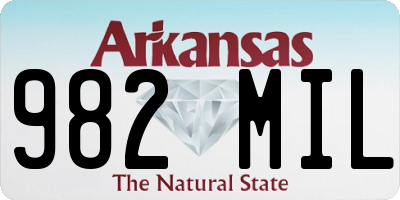 AR license plate 982MIL