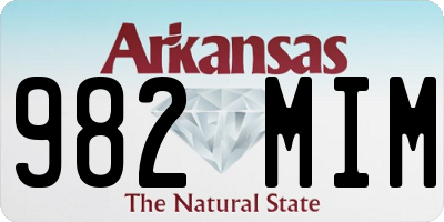 AR license plate 982MIM