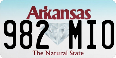 AR license plate 982MIO