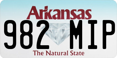 AR license plate 982MIP