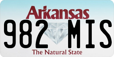 AR license plate 982MIS