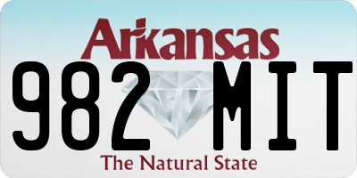 AR license plate 982MIT