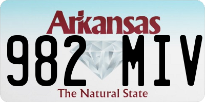 AR license plate 982MIV