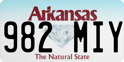 AR license plate 982MIY
