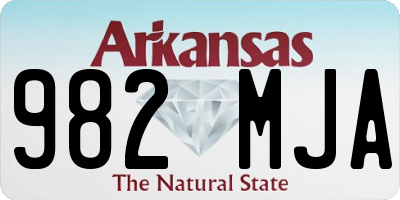 AR license plate 982MJA