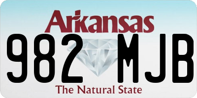 AR license plate 982MJB