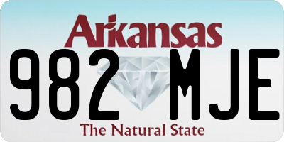 AR license plate 982MJE