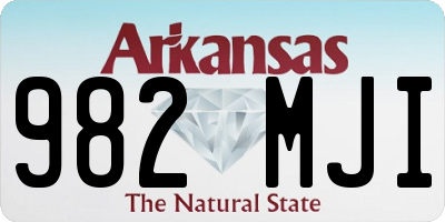 AR license plate 982MJI