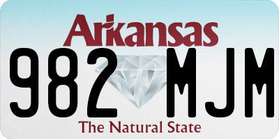 AR license plate 982MJM