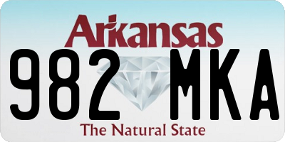 AR license plate 982MKA