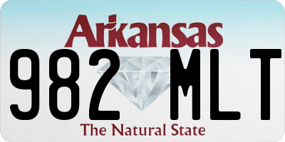 AR license plate 982MLT