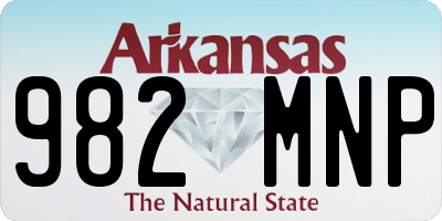 AR license plate 982MNP
