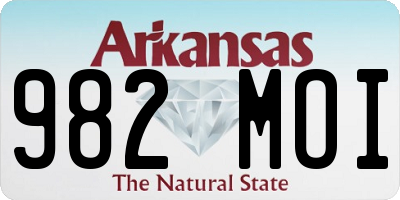 AR license plate 982MOI