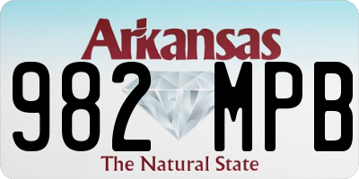AR license plate 982MPB