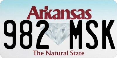 AR license plate 982MSK