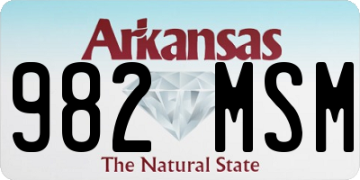 AR license plate 982MSM